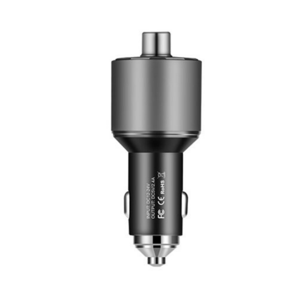 FM-трансмітер Hoco E19 Smart car wireless FM transmitter 2USB 2.4A Сірий - изображение 3