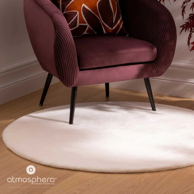 Круглий килим Atmosphera Couka 118 см Білий (3560232956355) - зображення 4