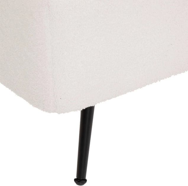 Пуф із відсіком для зберігання Atmosphera оббитий тканиною з ефектом букле Білий (3560231642778) - зображення 4