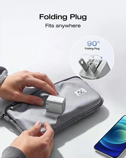 Зарядное устройство EcoFlow GaN 30W блок питания для EcoFlow TRAIL 200 DC, Anker 548 и др. - изображение 5