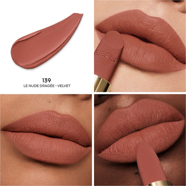Wkład wymienny pomadki do ust Guerlain Rouge G Velvet 139 Le Nude Dragee 3.5 g (3346470442962) - obraz 3
