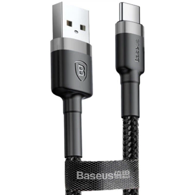 Дата кабель USB 2.0 AM to Micro 5P 3.0m 2A Gray-Black Baseus (CAMKLF-HG1) - изображение 2