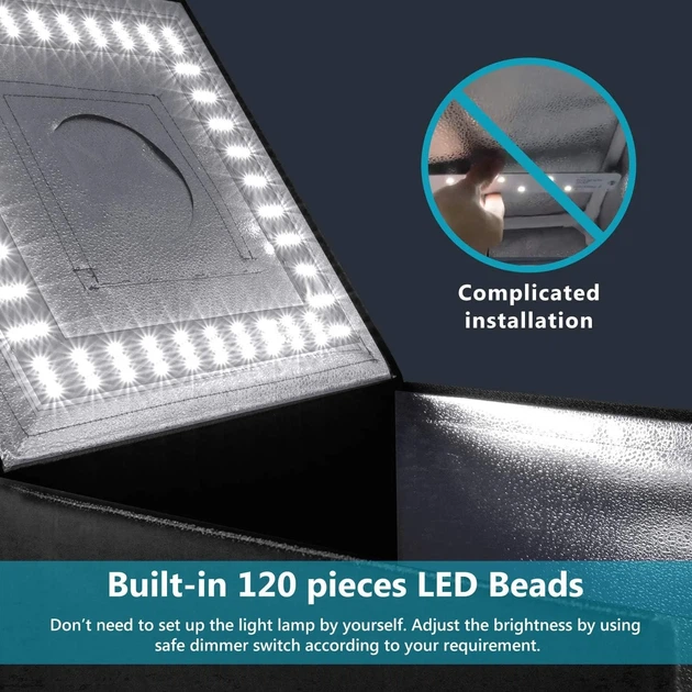 Фотобокс NEEWER 50см / 120 LED / Черный Б/В - изображение 3