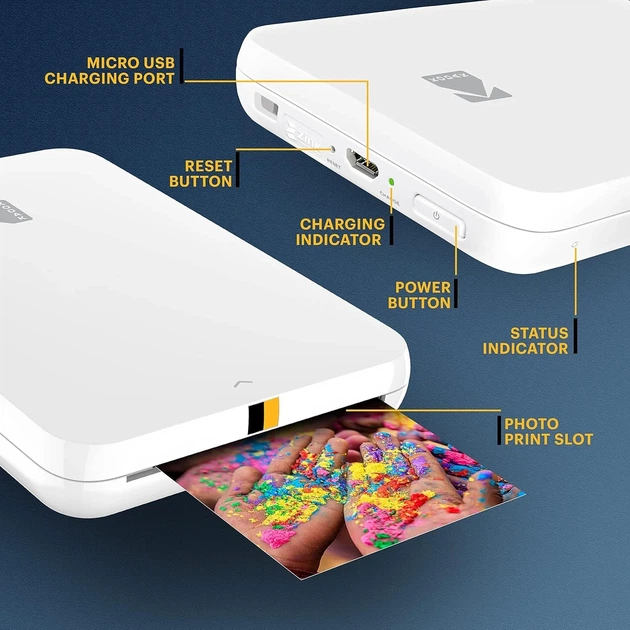 Беспроводной фотопринтер Kodak STEP Slim White Б/В - изображение 2