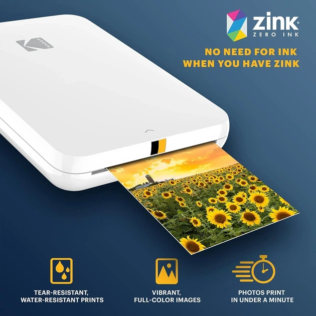 Беспроводной фотопринтер Kodak STEP Slim White Б/В - изображение 3