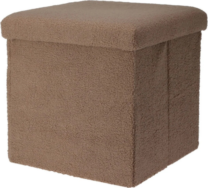 Pufa Storage solutions Bini ze schowkiem Jasnobrązowa (5902973458725) - obraz 1