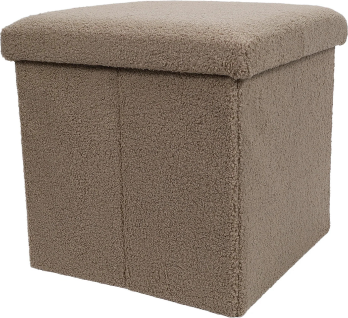 Pufa Storage solutions Bini ze schowkiem Jasnobrązowa (5902973458725) - obraz 2