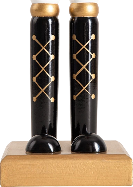 Figurka Homla dziadek do orzechów drewniana z bębenkiem 50 cm (5904183836126) - obraz 5