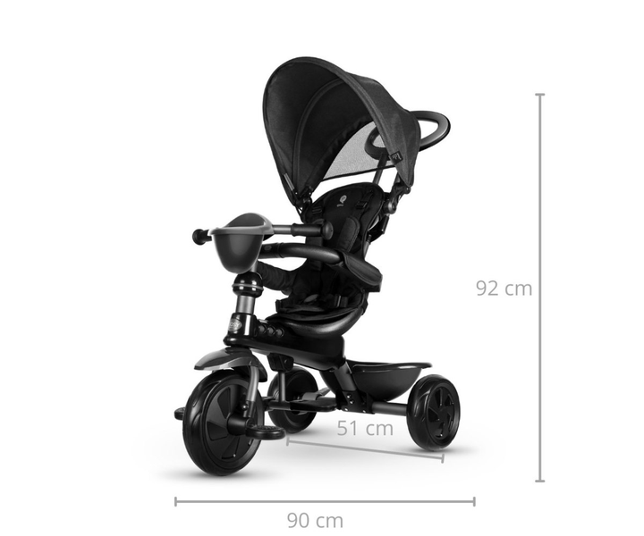 Rowerek trójkołowy Qplay Cosy Czarny 4105 (5061047480410) - obraz 8