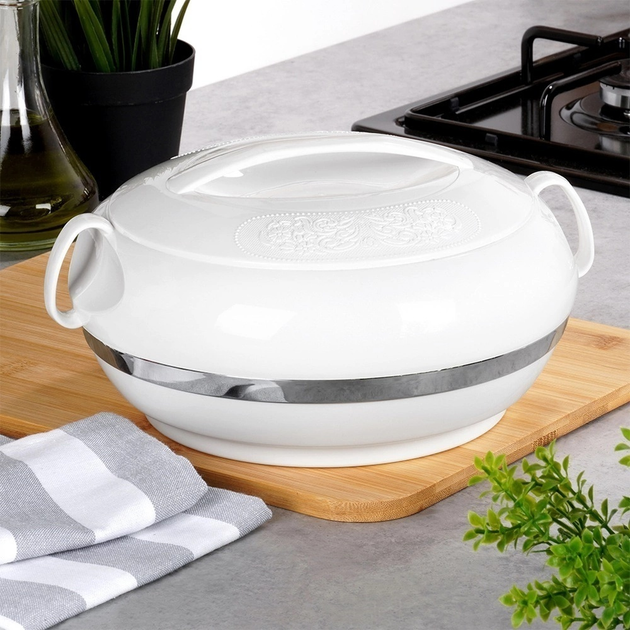 Термос для їжі Orion Deluxe Сіро-білий 2.3 л (8592381016319) - зображення 4