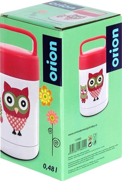 Термос для їжі Orion Sowa сталевий Кольоровий 450 мл (8592381166045) - зображення 5