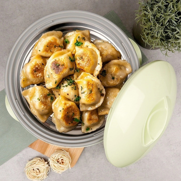 Термос для їжі Orion Venus сталевий Сіро-зелений 5 л (8592381160760) - зображення 5