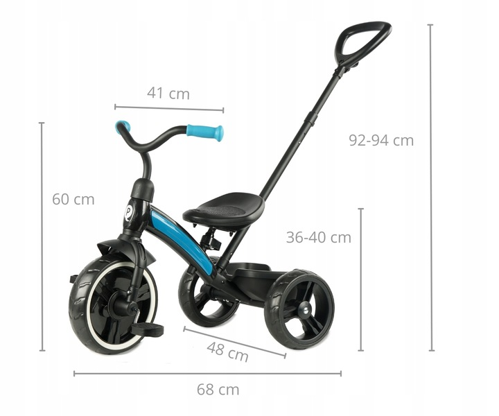 Rowerek trójkołowy Qplay Elite Plus New Niebieski 5788 (5061047480618) - obraz 10