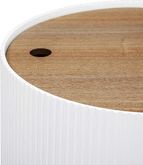 Журнальний столик Atmosphera Enola з місцем для зберігання круглий 38.5 см Білий (3560232721342) - зображення 3