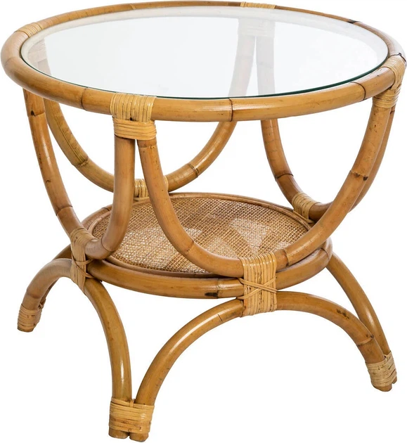Бічний столик для дивана Atmosphera Farah з ротанга 60 см (3560238706923) - зображення 1