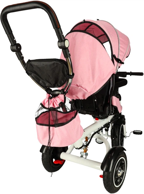 Rowerek trójkołowy Trike Fix V3 Spacerówka 3w1 Obracany 360° Różowy (5903039765870) - obraz 4