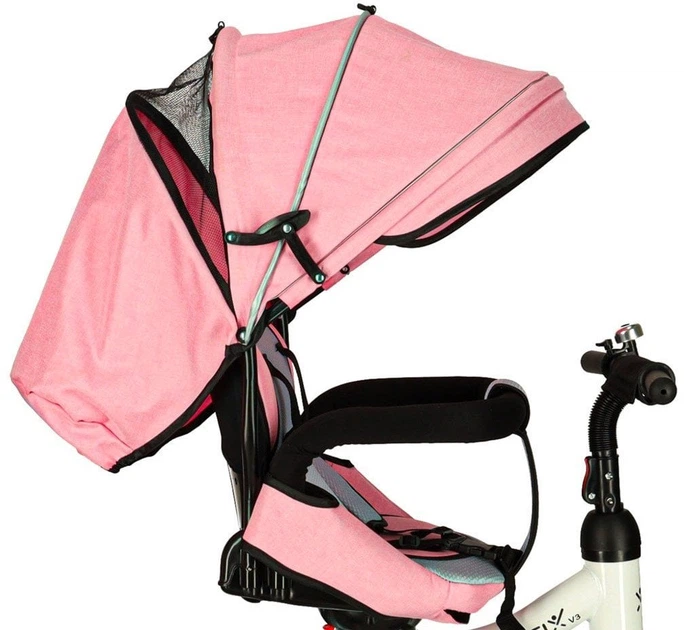 Rowerek trójkołowy Trike Fix V3 Spacerówka 3w1 Obracany 360° Różowy (5903039765870) - obraz 8