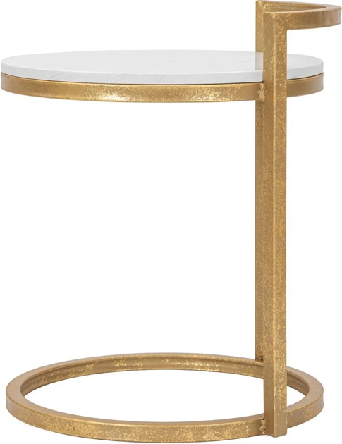 Журнальний столик Mauro Ferretti зі стільницею з імітацією мармуру 40 см (8024609348648) - зображення 3