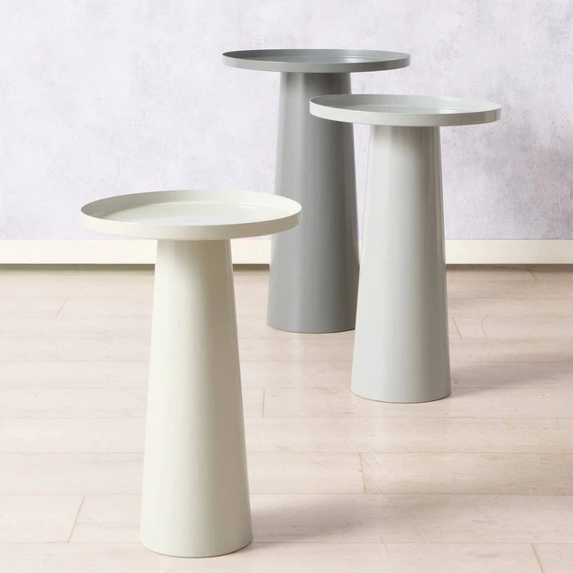 Набір журнальних столиків Boltze Jacky 3 шт Сірі (4066076337385) - зображення 2