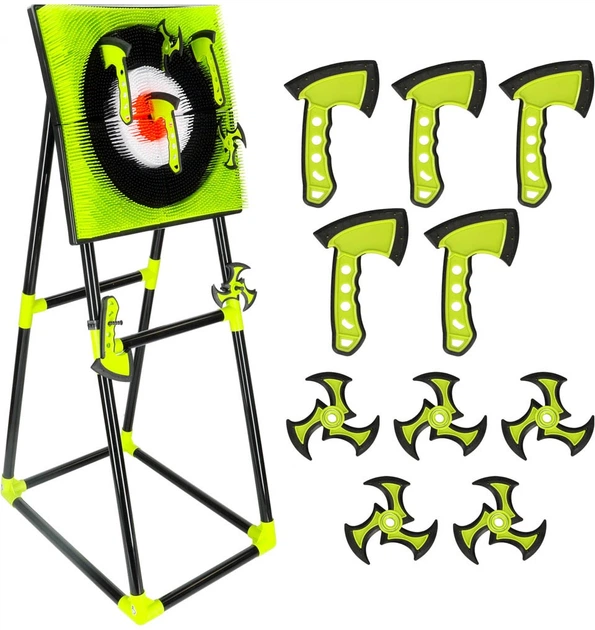 Zestaw tarcza dart silikonowa AJ Sportz XXL z rzutkami i toporkiem (5903039750425) - obraz 1