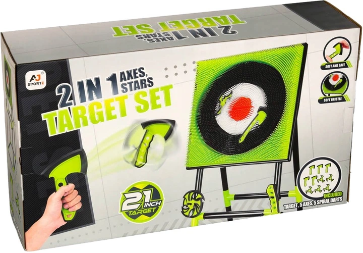 Zestaw tarcza dart silikonowa AJ Sportz XXL z rzutkami i toporkiem (5903039750425) - obraz 11