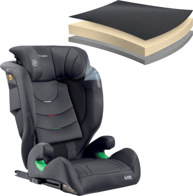 Fotelik samochodowy Nukido Louis Soft 15-36 kg Szary (5903890622985) - obraz 5