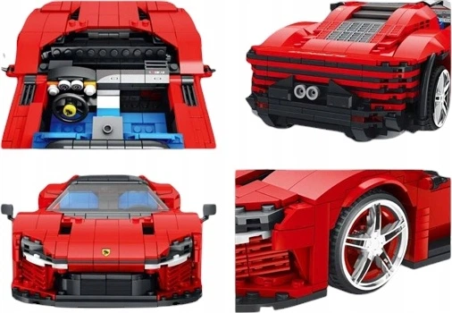 Klocki konstrukcyjne Auto sportowe czerwone 1069 elementów ZKL.11026S (5903864979879) - obraz 3