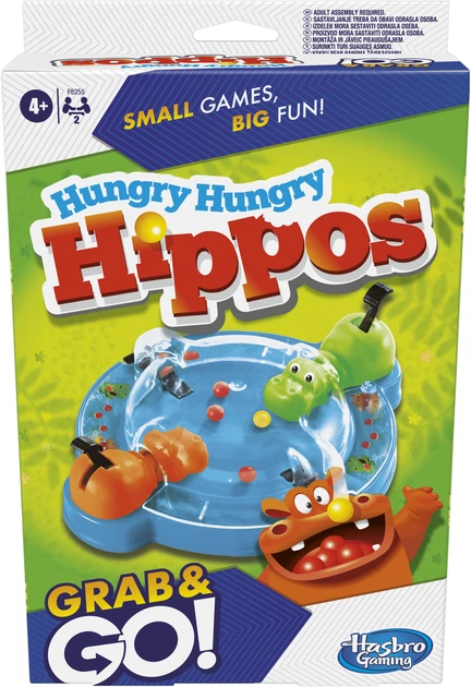 Gra podróżna Hasbro Hungry Hungry Hippos Grab and Go F8255 (5010996239563) - obraz 2