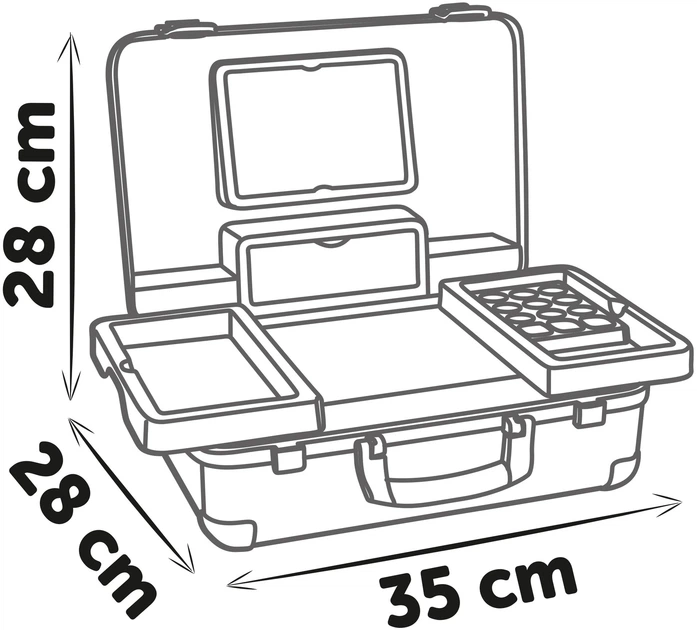 Ігровий набір Smoby Beauty Box Стиліст з дзеркалом та набором косметики 13 аксесуарів 36х29х29 см 7600320169 (3032163201694) - зображення 3