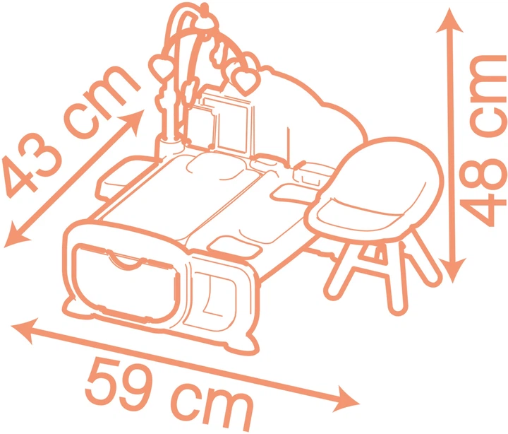 Ігровий центр Smoby Baby Nurse Дитяча кімната зі звуковим ефектом та аксесуарами 7600220393 (3032162203934) - зображення 3