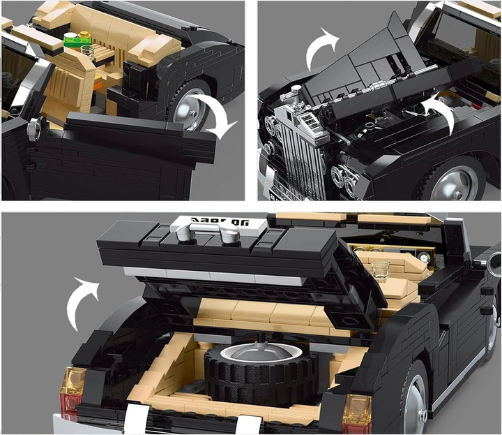 Набір кубиків Ретро-машинка 1096 елементів ZKL.10006 (5903864945058) - зображення 10