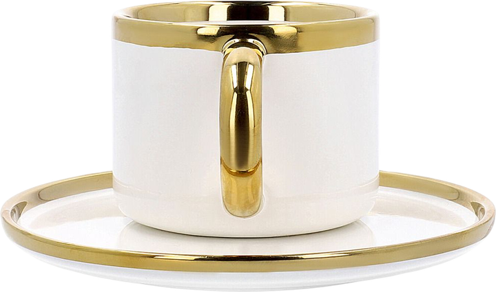 Чашка Homla Sinnes з блюдцем та ложечкою біла 0.2 л (5904183806563) - зображення 4