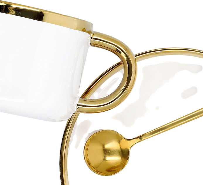 Чашка Homla Sinnes з блюдцем та ложечкою біла 0.2 л (5904183806563) - зображення 8