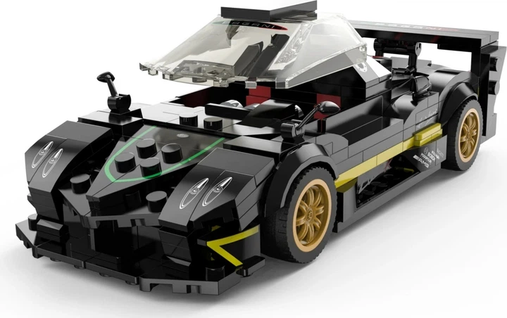 Набір кубиків Rastar Pagani Zonda R чорний 387 елементів ZKL.93900.CZ (6930751323018) - зображення 8