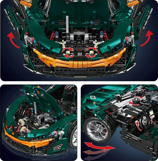 Zestaw klocków Auto sportowe zielone 3268 elementów ZKL.13091 (5903864973068) - obraz 7