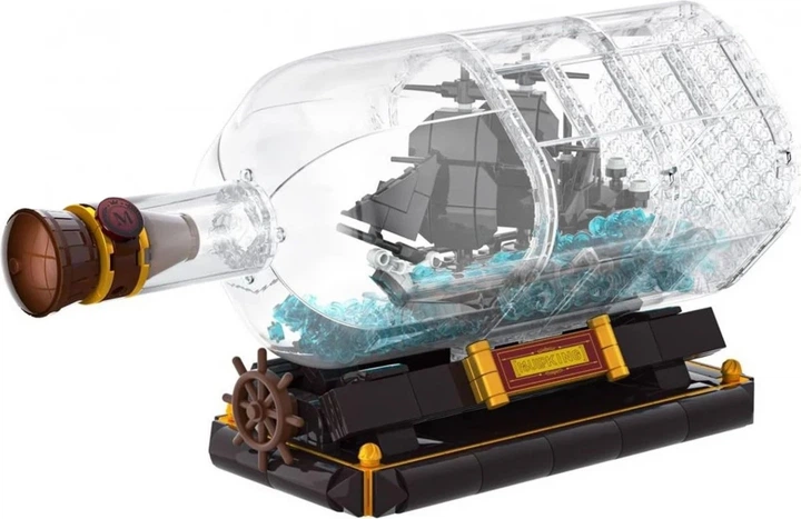 Klocki konstrukcyjne Statek piracki w butelce 822 elementów ZKL.10070S (5903864973099) - obraz 3