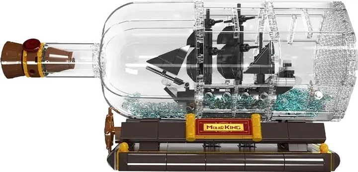 Klocki konstrukcyjne Statek piracki w butelce 822 elementów ZKL.10070S (5903864973099) - obraz 4