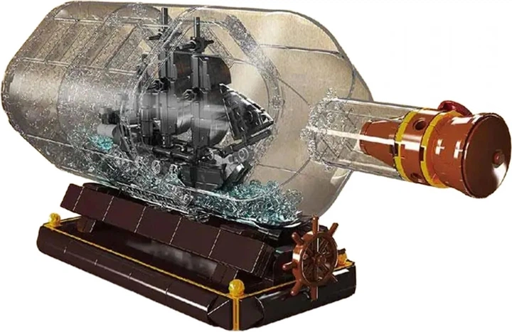 Klocki konstrukcyjne Statek piracki w butelce 822 elementów ZKL.10070S (5903864973099) - obraz 5