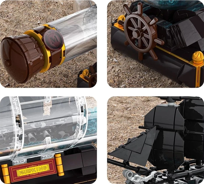 Klocki konstrukcyjne Statek piracki w butelce 822 elementów ZKL.10070S (5903864973099) - obraz 6