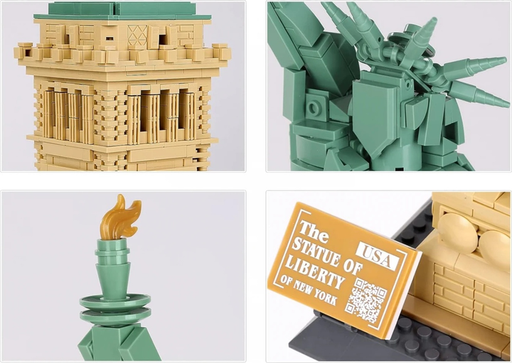 Zestaw klocków Budynki Statua Wolności 1409 elementów ZKL.5227 (5903864973426) - obraz 5