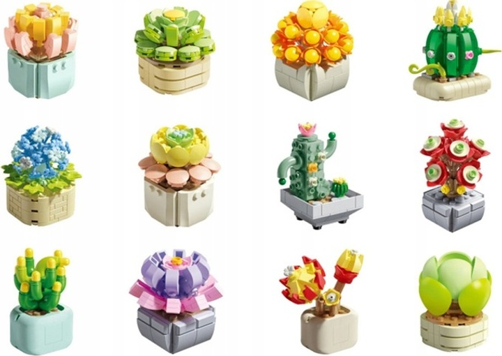 Zestaw klocków Kwiaty 1097 elementów ZKL.FL1691 (5903864973594) - obraz 3