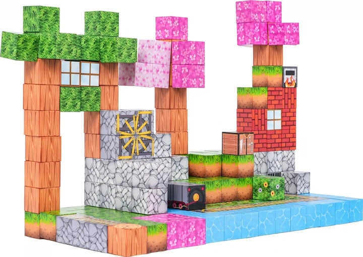 Конструктор магнітний 200 елементів ZKL.CH1334 (5903864973952) - зображення 3