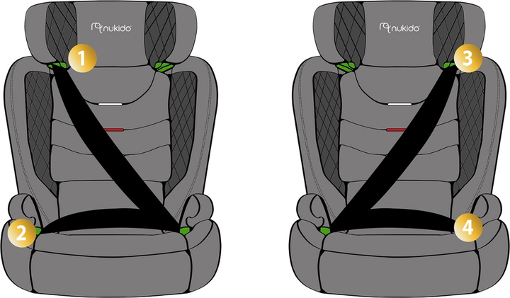 Fotelik samochodowy Nukido Louis Soft 15-36 kg Czarno-szary (5903890622992) - obraz 7