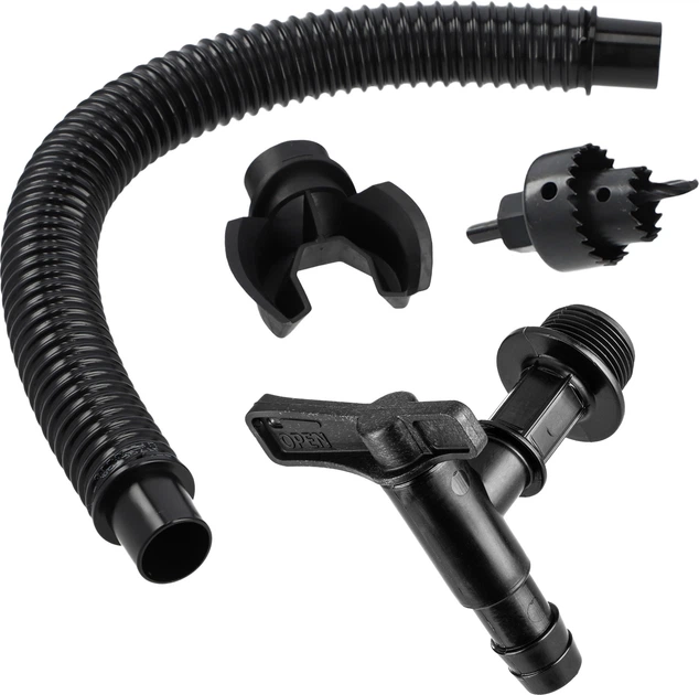 Zbiornik na deszczówkę z podstawką Kadax Reveret 240 L Antracytowy - obraz 5