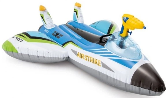 Надувний літак Intex з водяним пістолетом Синій (57536) (5903890601805) - зображення 2