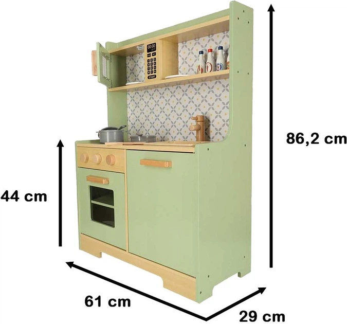 Kuchnia drewniana MDF Lulilo Miętowa KX4625 (5903039739376) - obraz 7