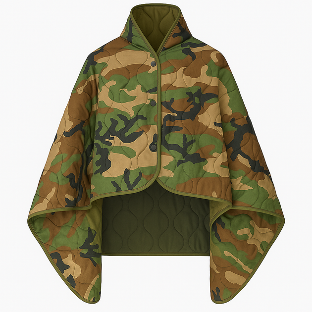 Кемпинговое одеяло с чехлом Patrol Camo 150×200 см KT7001008— с кнопками, позволяющими использовать как пончо - Фото 1 Кемпинговое одеяло с чехлом Patrol Camo 150×200 см KT7001008— с кнопками, позволяющими использовать как пончо - изображение 1