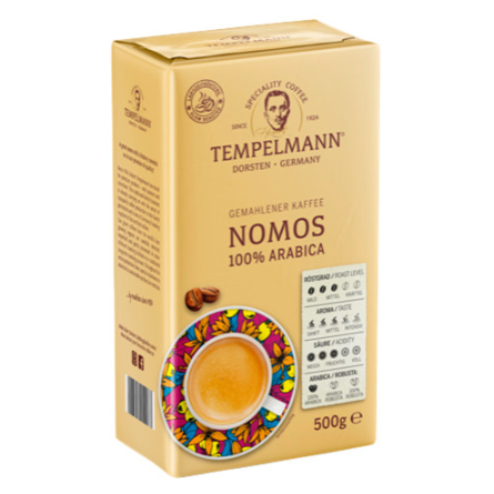 Кофе молотый Tempelmann Nomos 100% Arabica, 500 г - Фото 1 Кофе молотый Tempelmann Nomos 100% Arabica, 500 г - изображение 1