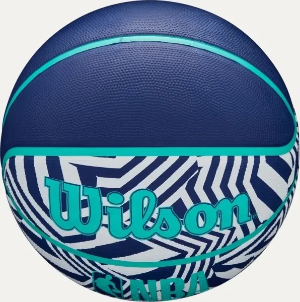 Баскетбольный мяч Wilson NBA DRV PLUS DAZZLE CAMO OUTDOOR INDIGO темно-сине-бирюзово-белый WZ3016102XB6 Размер EU: 6 - изображение 4