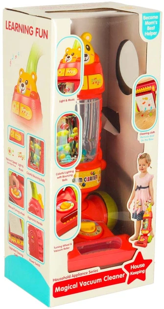 Пилосос бездротовий вертикальний інтерактивний Ricokids зі звуком Малиновий (5903039718753) - зображення 7